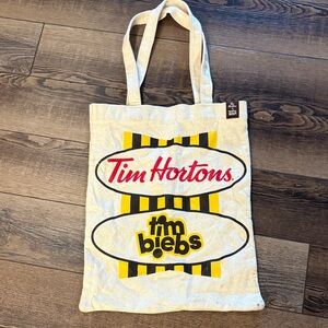 Tim Hortons Tote Bag with Yellow and Black Design